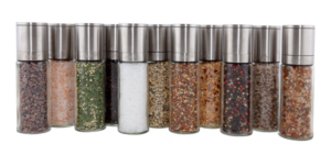 Spices in grinders